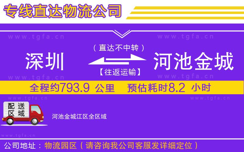 深圳到河池金城江區(qū)物流專線