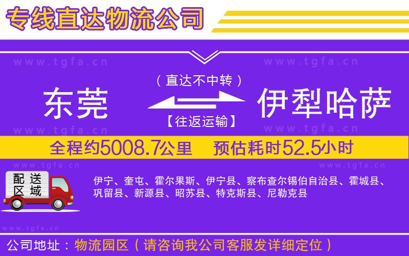 東莞到伊犁哈薩克自治州物流專線