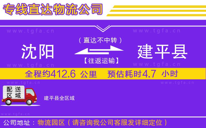 沈陽到建平縣物流公司