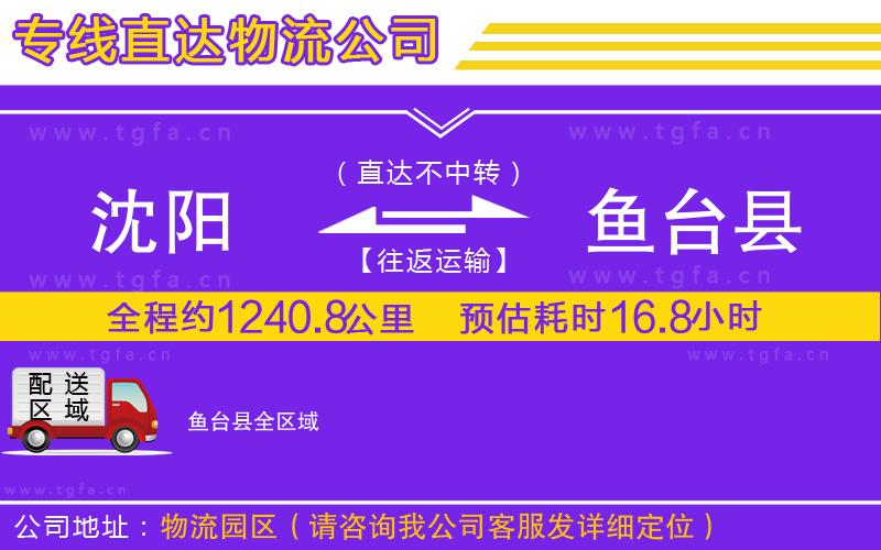沈陽到魚臺縣物流專線