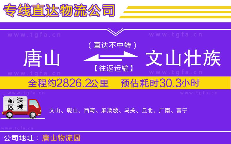 唐山到文山壯族苗族自治州物流公司