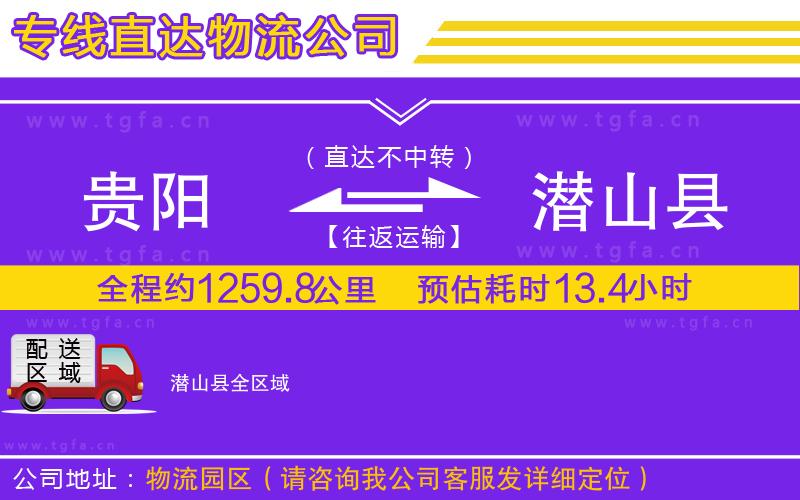 貴陽(yáng)到潛山縣物流公司