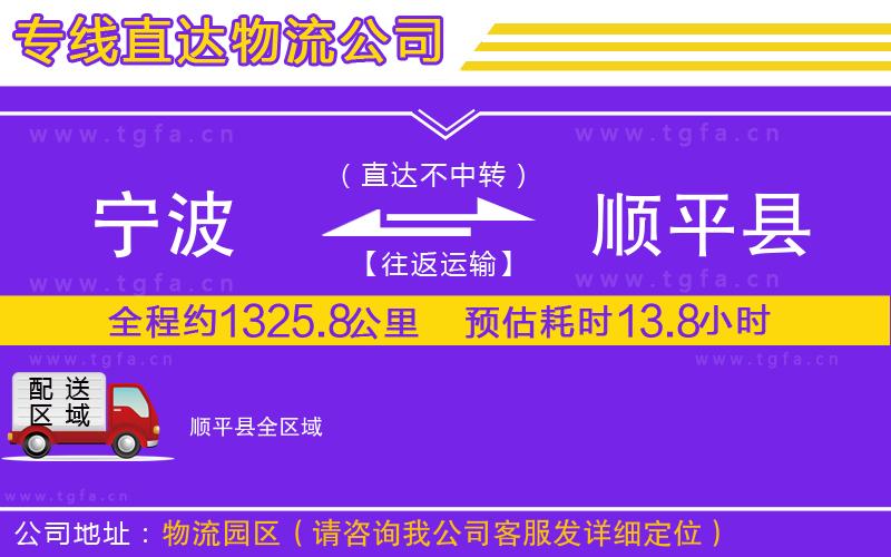 寧波到順平縣物流專線