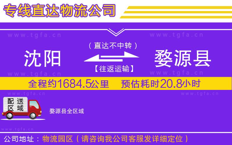 沈陽到婺源縣物流公司