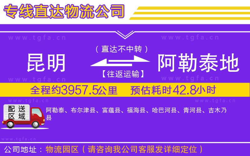 昆明到阿勒泰地區(qū)物流公司