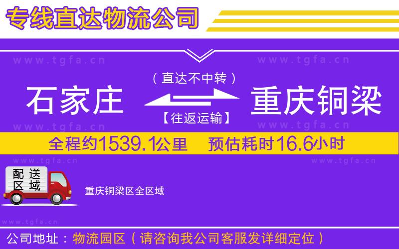 石家莊到重慶銅梁區(qū)物流專線