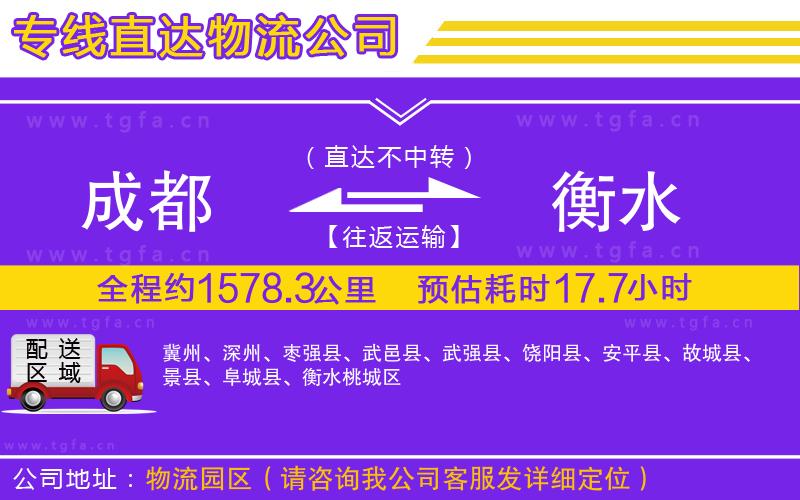 成都到衡水物流專線