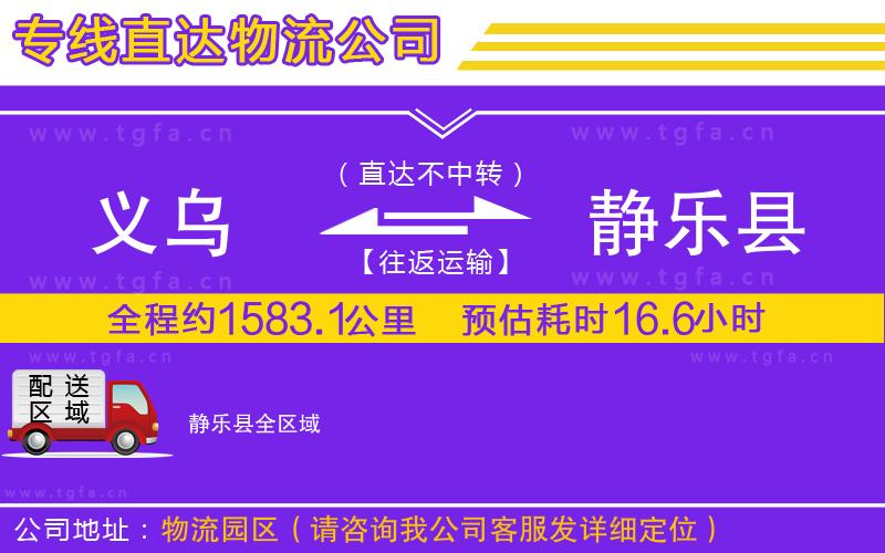 義烏到靜樂縣物流專線