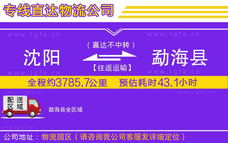 沈陽到勐?？h物流專線