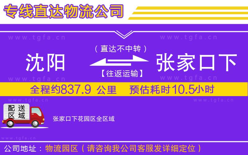 沈陽到張家口下花園區(qū)物流專線