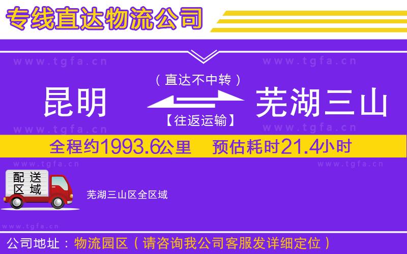 昆明到蕪湖三山區(qū)物流公司