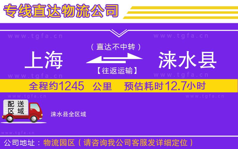 上海到淶水縣物流公司