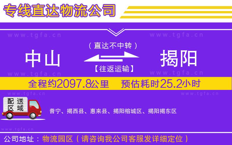 中山到揭陽物流公司