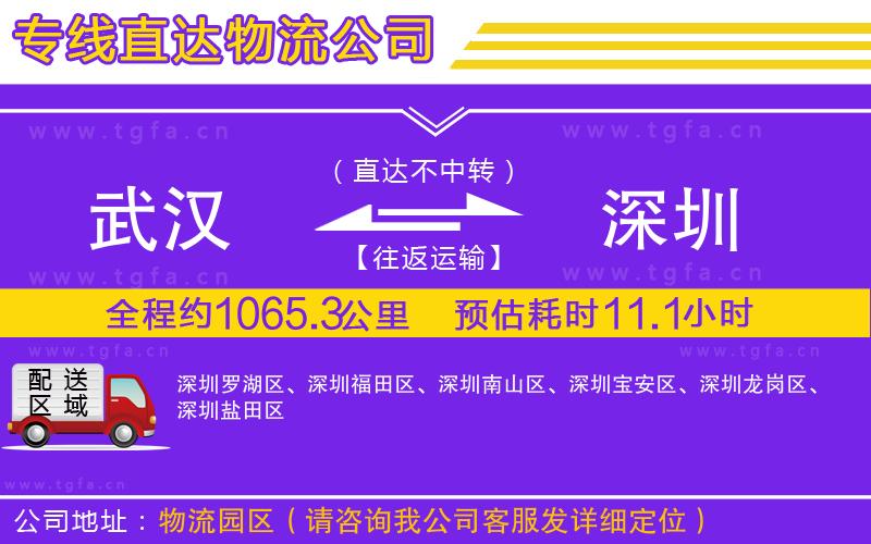 武漢到深圳物流公司