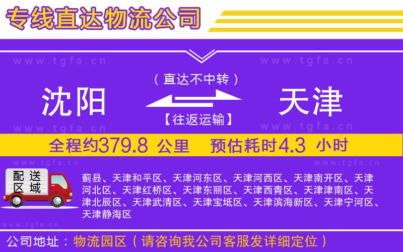 沈陽到天津物流專線