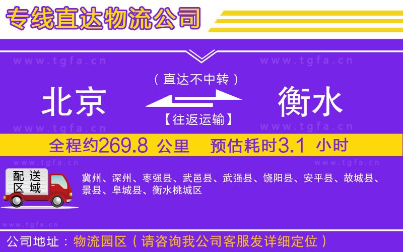 北京到衡水物流公司