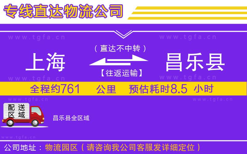 上海到昌樂縣物流公司