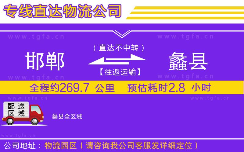 邯鄲到蠡縣物流專線