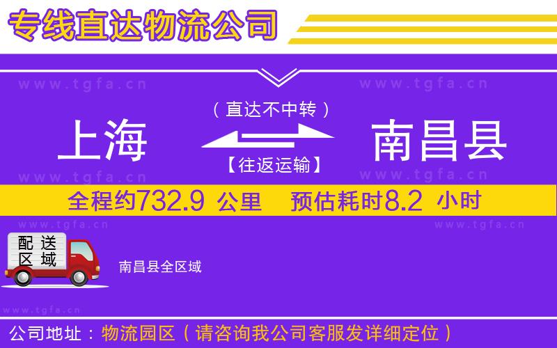 上海到南昌縣物流專線