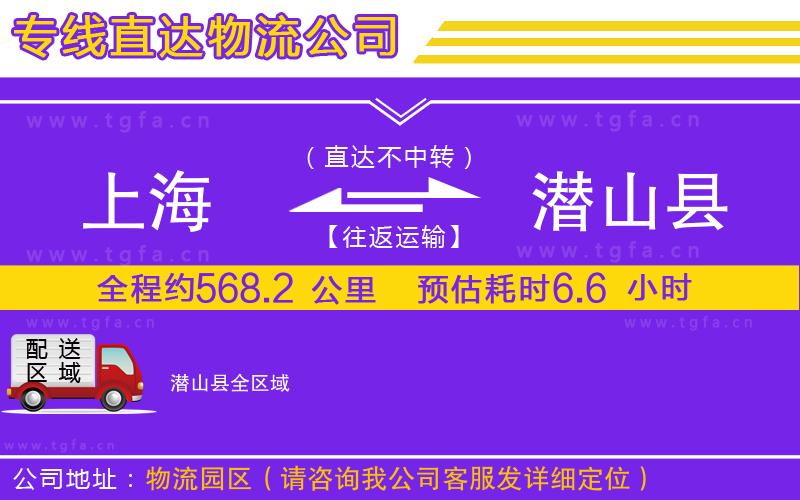 上海到潛山縣物流專線